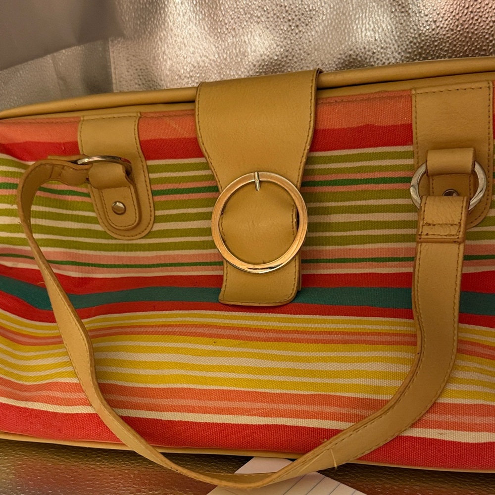 Bath and body works Striped Multicolor Tote Bag
